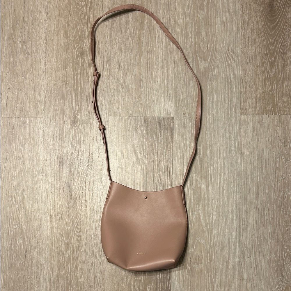 Anthropologie Samara Blush Pink Shoulder Crossbody Bag Vegan Leather
